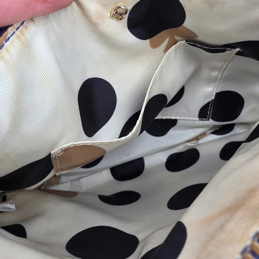 Kate Spade Cobalt Blue Patent Leather Crossbody Bag Gold Hardware Glossy Purse